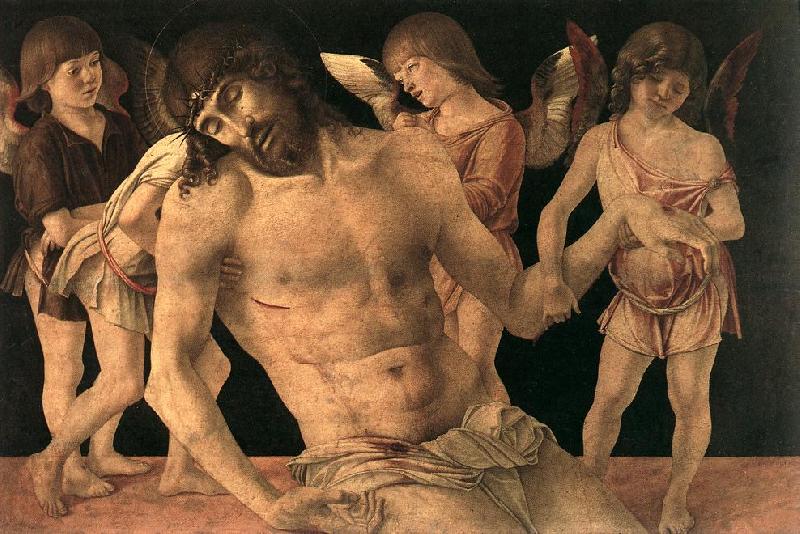 BELLINI, Giovanni Dead Christ Supported by Angels (Pieta)   3659 Norge oil painting art